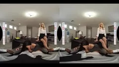 play Sultry Brunette and Blonde Bombshells Jenna J Ross and Kenna James in Intimate Threesome POV