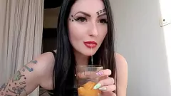 play Dominatrix Nika's Signature Saliva Cocktail - Fetiche humillante cumplido